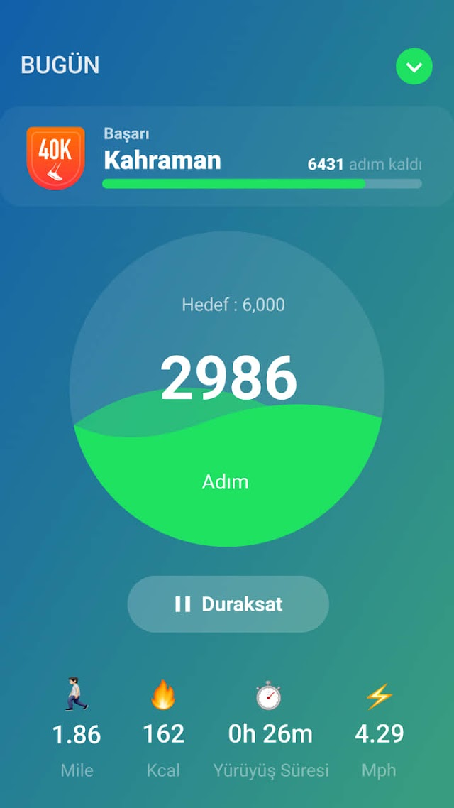 Adım Sayar - Pedometre ,Mstep Resimleri