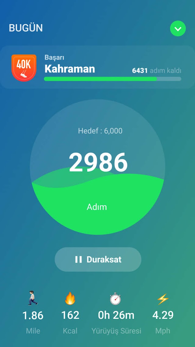 Adım Sayar - Pedometre ,Mstep Resimleri