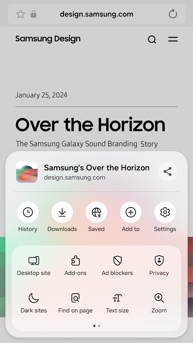 Samsung Browser Resimleri