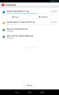 Opera Mobile web browser Resimleri