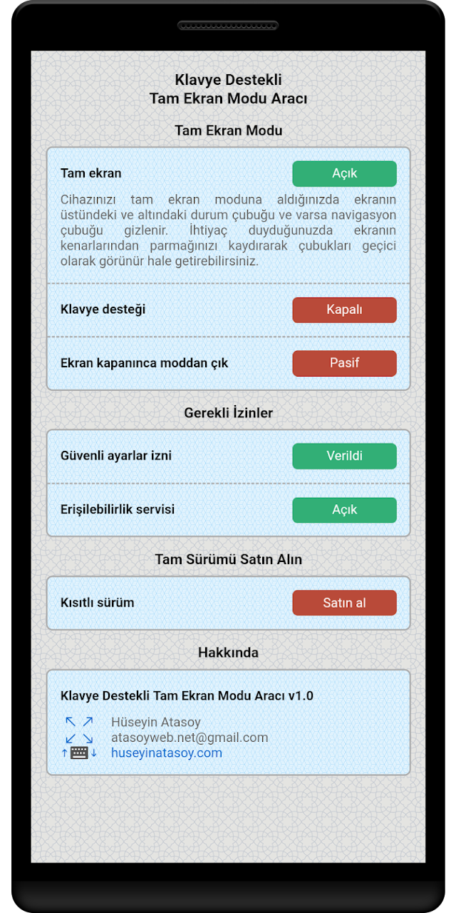 Tam Ekran Modu Aracı Resimleri