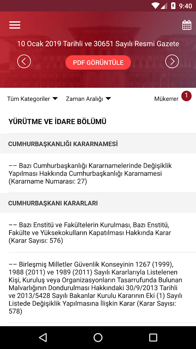 T.C. Resmi Gazete Resimleri