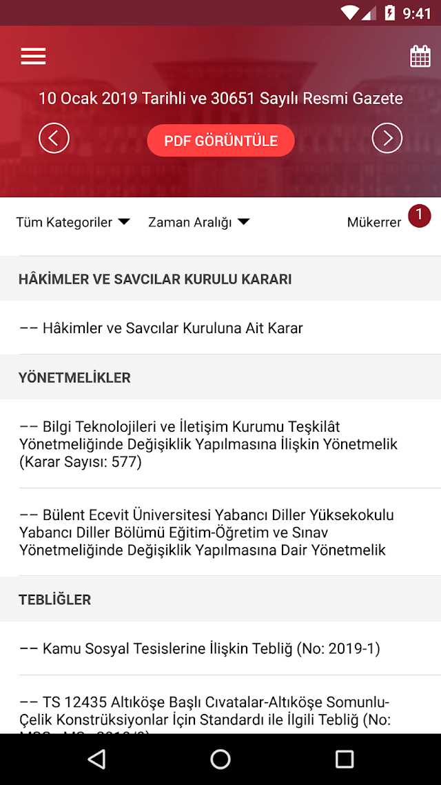 T.C. Resmi Gazete Resimleri
