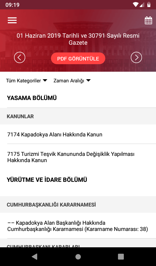 T.C. Resmi Gazete Resimleri