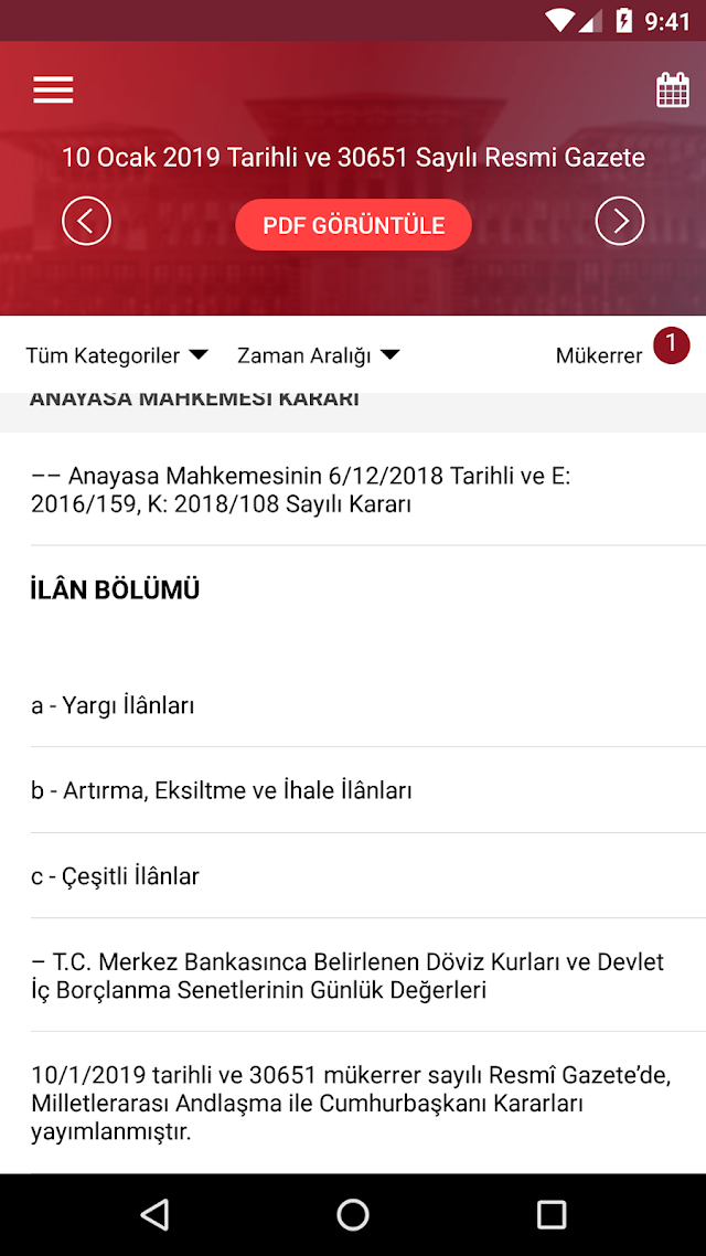 T.C. Resmi Gazete Resimleri