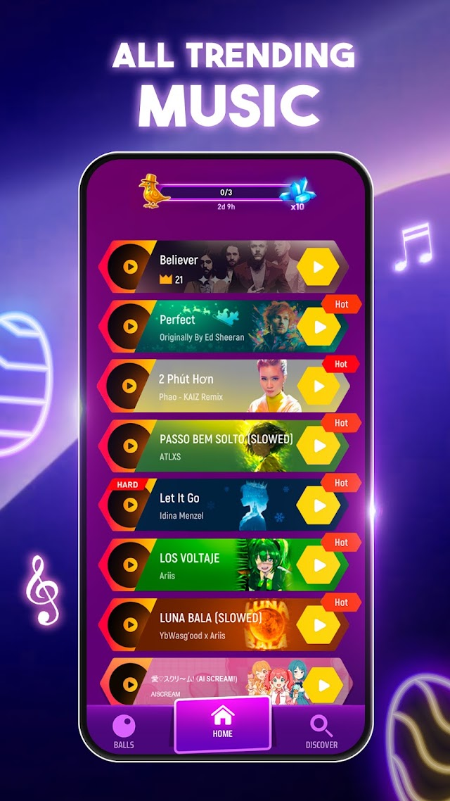 Tiles Hop Piyano Müzik Oyunu Resimleri
