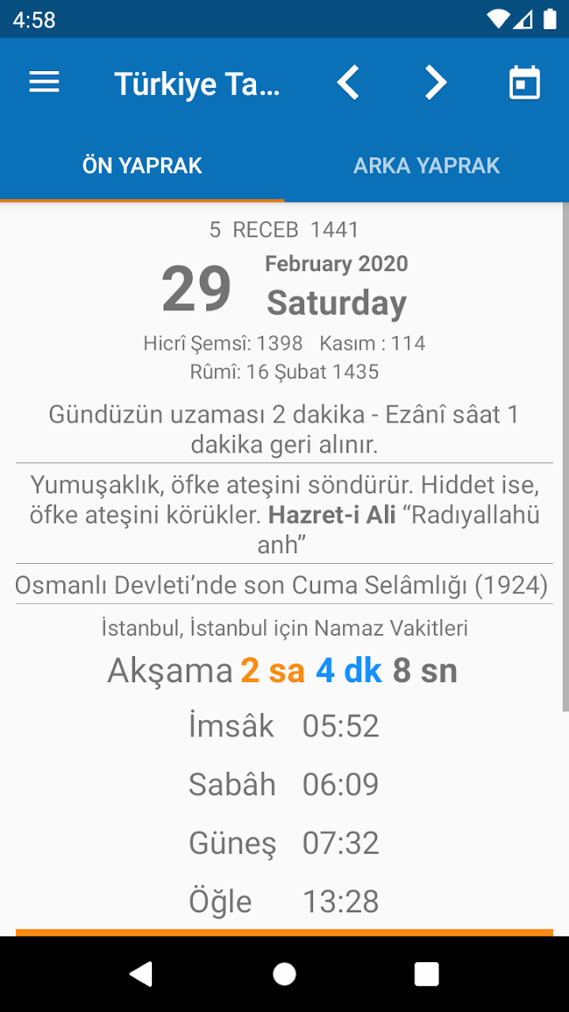 Türkiye Takvimi Resimleri