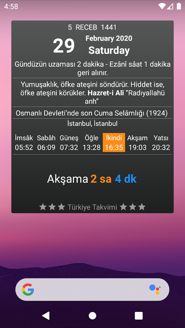 Türkiye Takvimi Resimleri