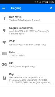 QR ve Barkod Okuyucu Resimleri