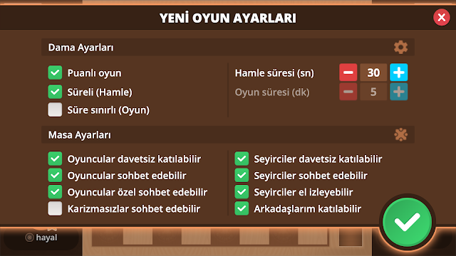 Dama Online Resimleri