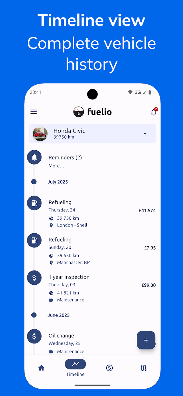 Fuelio: Yakıt ve Ücretleri Resimleri