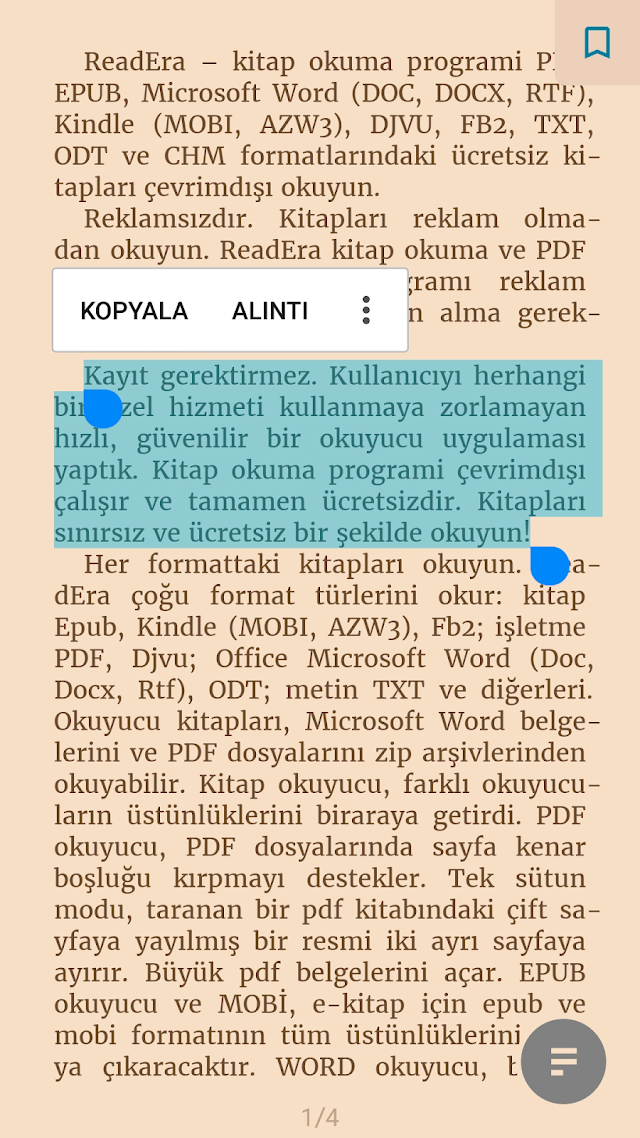 ReadEra kitap okuyucu pdf epub Resimleri