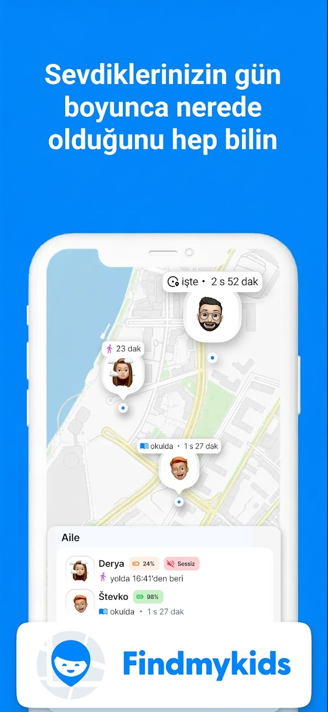 Findmykids aile takip programi Resimleri