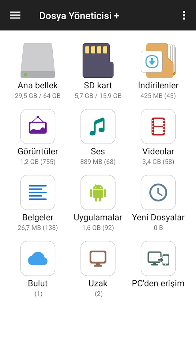 Dosya Yöneticisi Resimleri