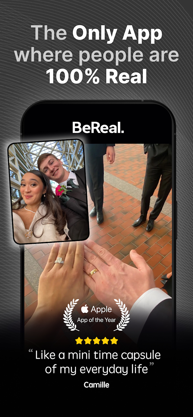BeReal. Your friends for real. Resimleri