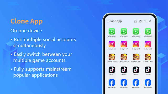 Clone App-Parallel Dual Space Resimleri
