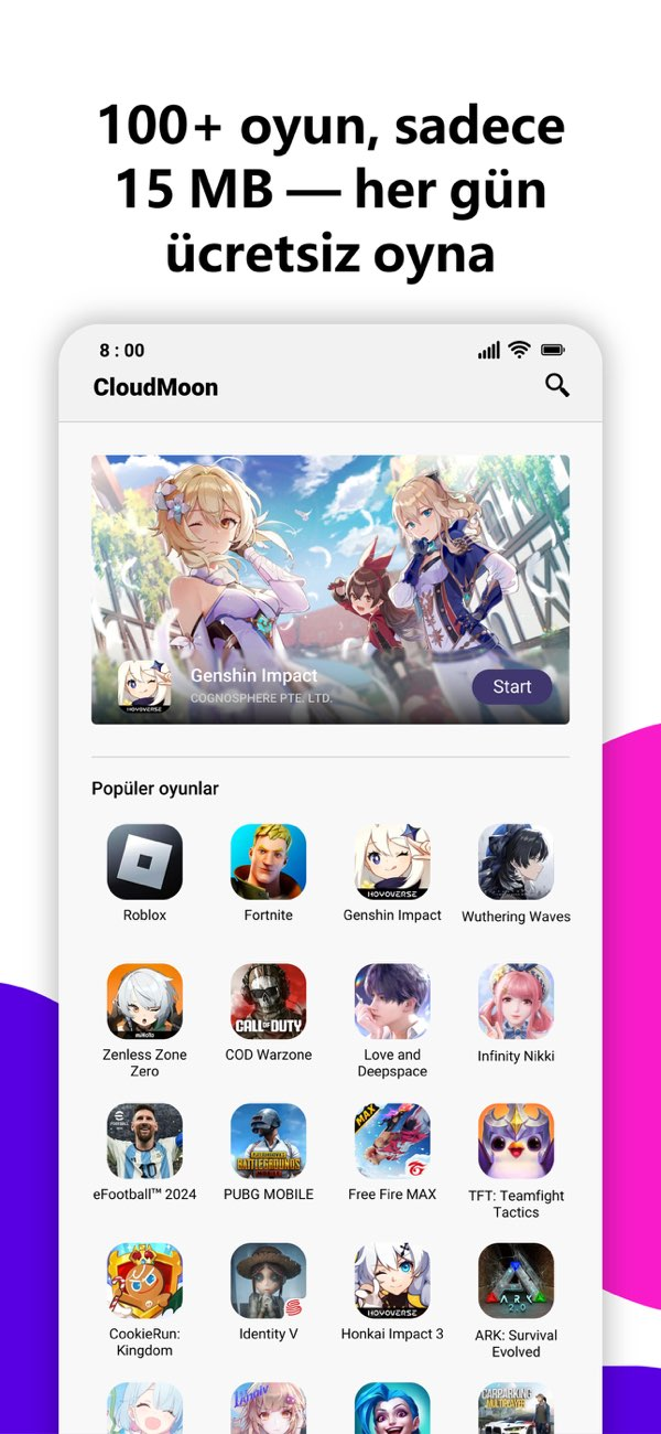 CloudMoon: Cloud Gaming & Apps Resimleri