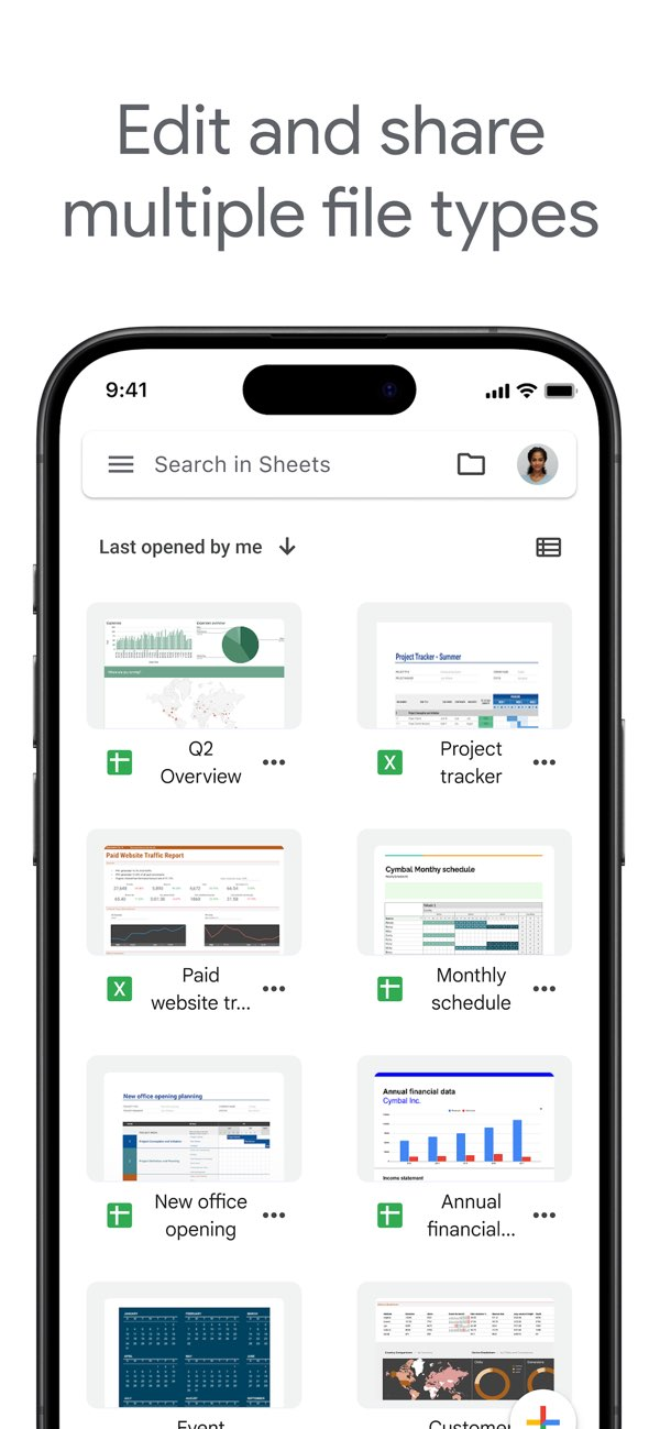 Google E-Tablolar Resimleri