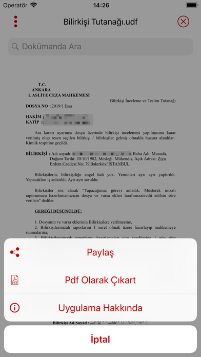 Uyap Doküman Editör Resimleri