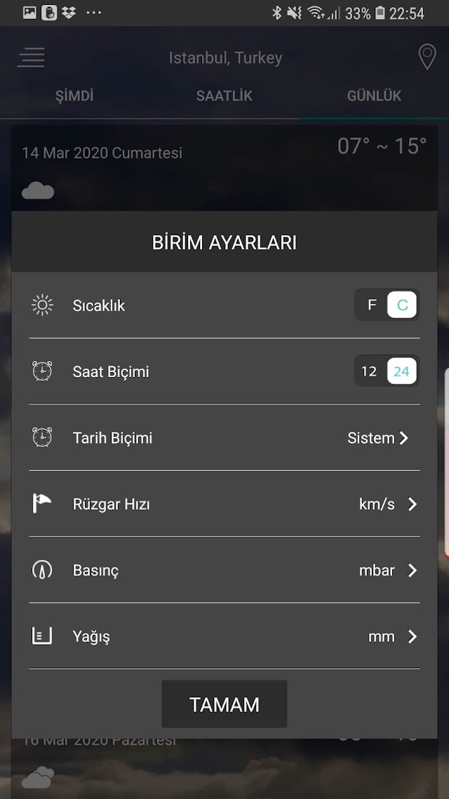 Hava tahmini uygulaması Resimleri