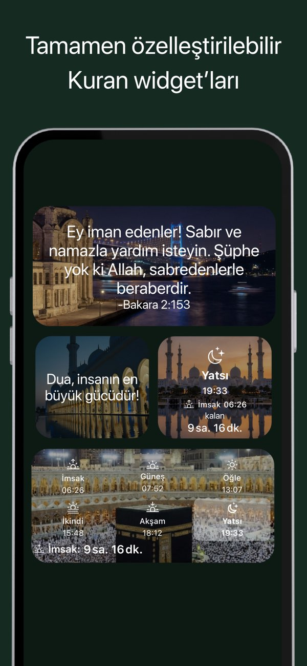 Kur'an Widgets: Ayet & Dualar Resimleri