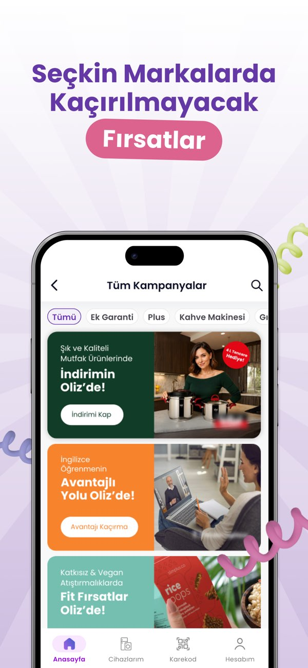Oliz - Fırsat ve Avantaj App’i Resimleri