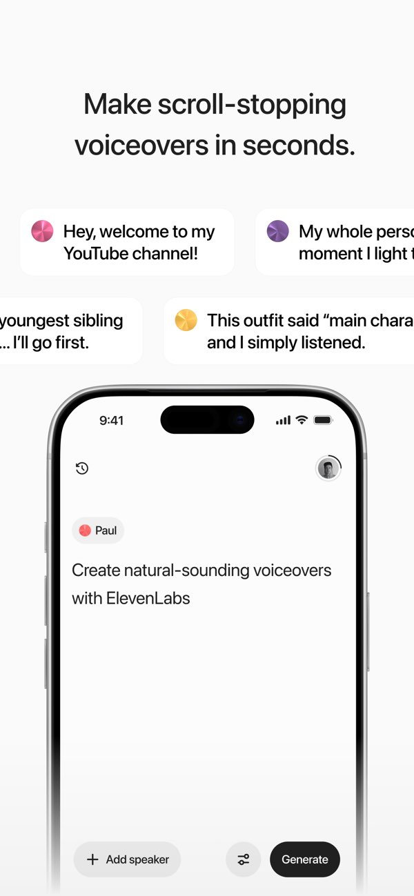 ElevenLabs: AI Voice Generator Resimleri