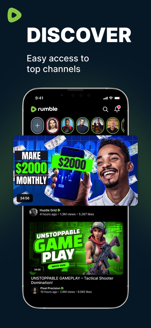 Rumble: Stream & Watch Videos Resimleri