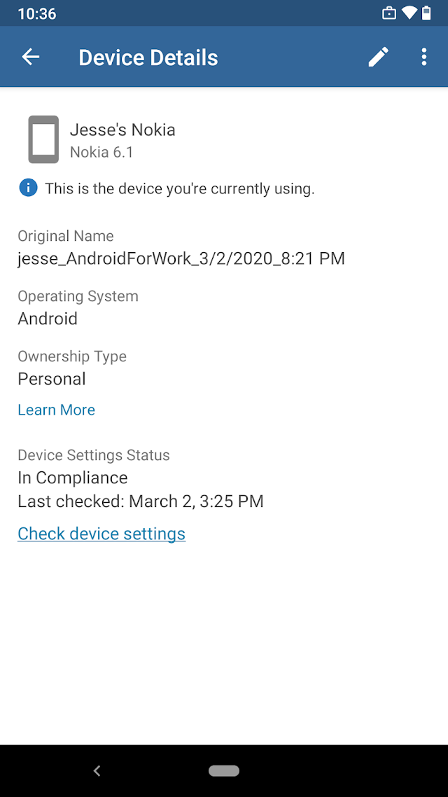 Intune Şirket Portalı Resimleri