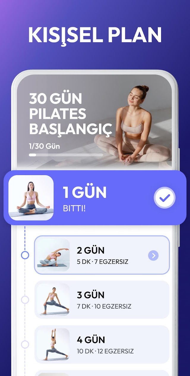 Evde Pilates Egzersizi Resimleri