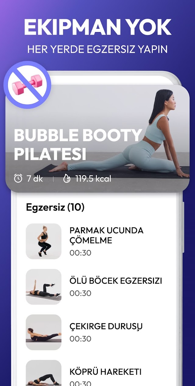 Evde Pilates Egzersizi Resimleri