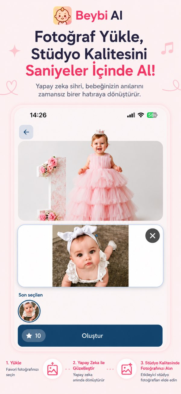 Beybi AI: Bebek Fotoğraf Çekim Resimleri