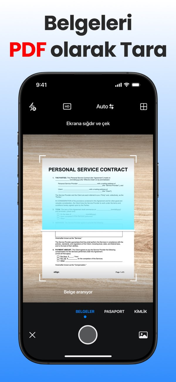 Scanner App - PDF & Belge Tara Resimleri