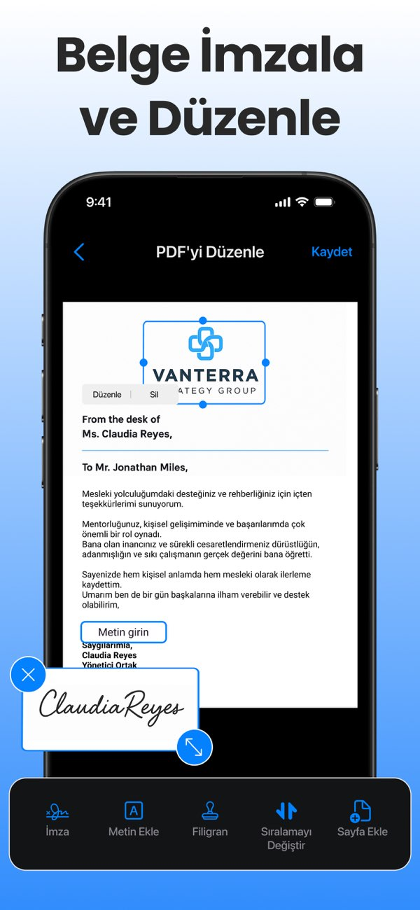Scanner App - PDF & Belge Tara Resimleri