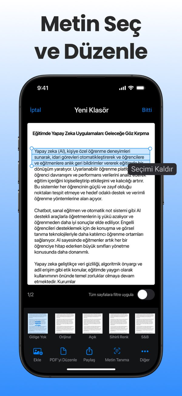 Scanner App - PDF & Belge Tara Resimleri