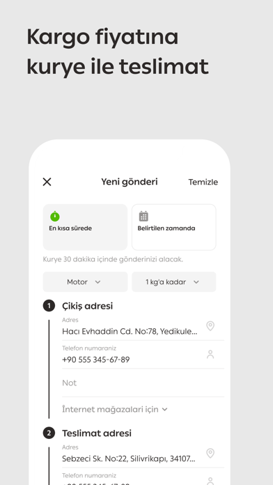 Banabikurye: Kurye teslimatı Resimleri