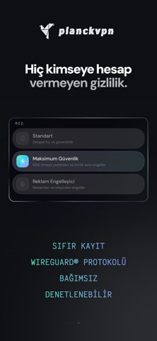 PlanckVPN: Kayıt Tutmaz, Hızlı Resimleri