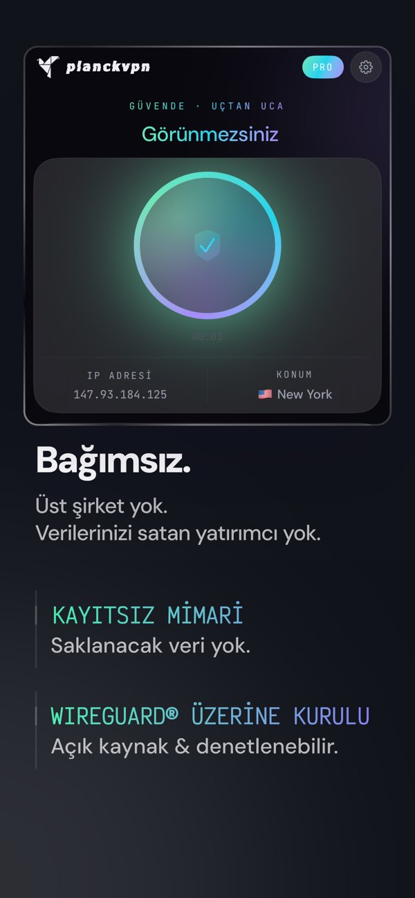 PlanckVPN: Kay�t Tutmaz, H�zl� Resimleri