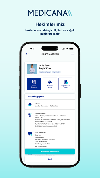 Medicana Mobil Uygulaması Resimleri