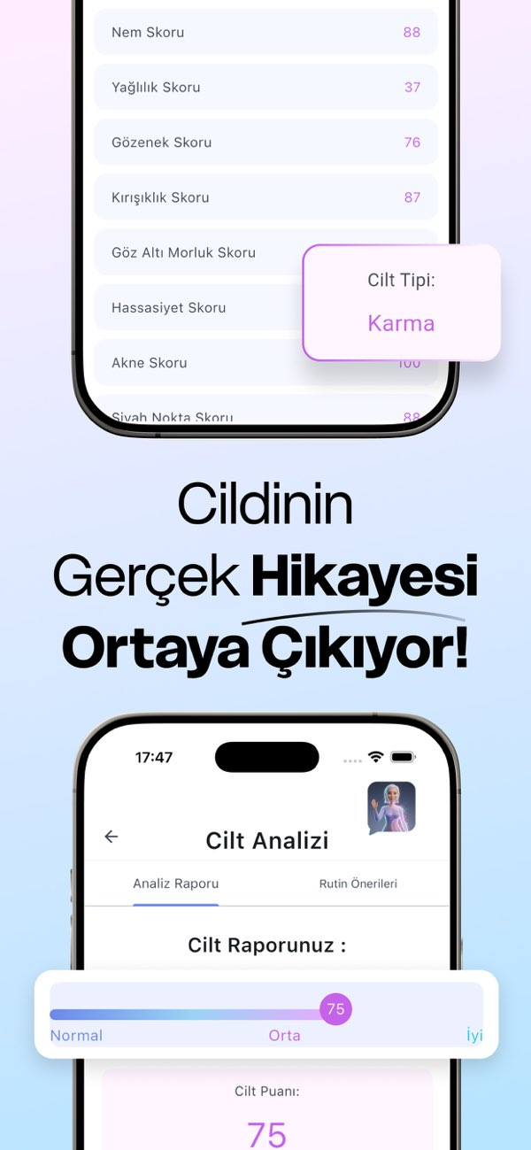 Klaris -AI Cilt Bakım Asistanı Resimleri