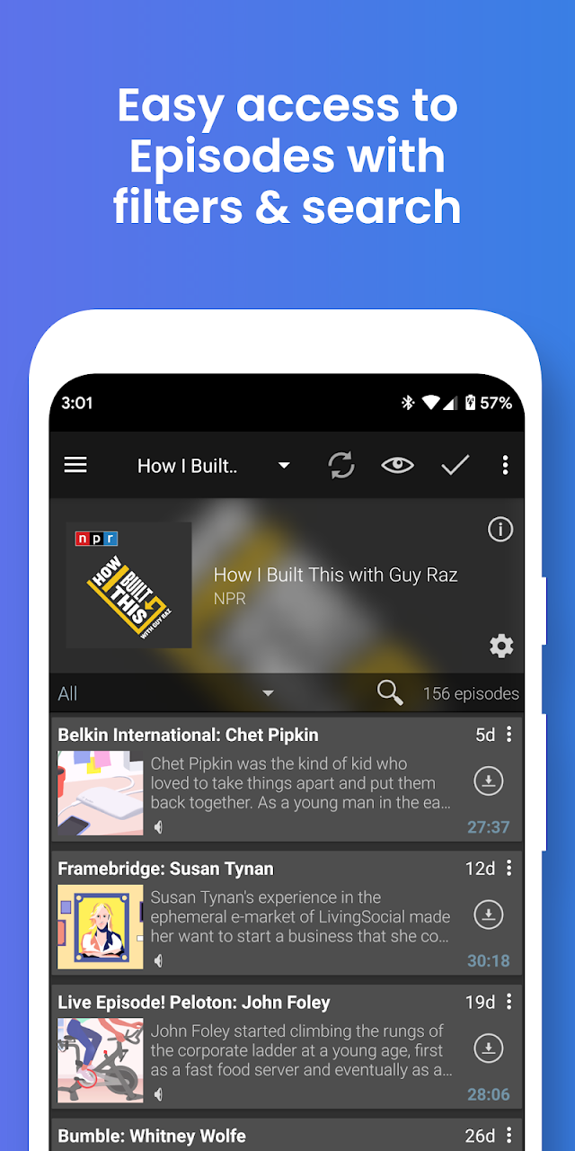 Podcast Addict: Podcast player Resimleri