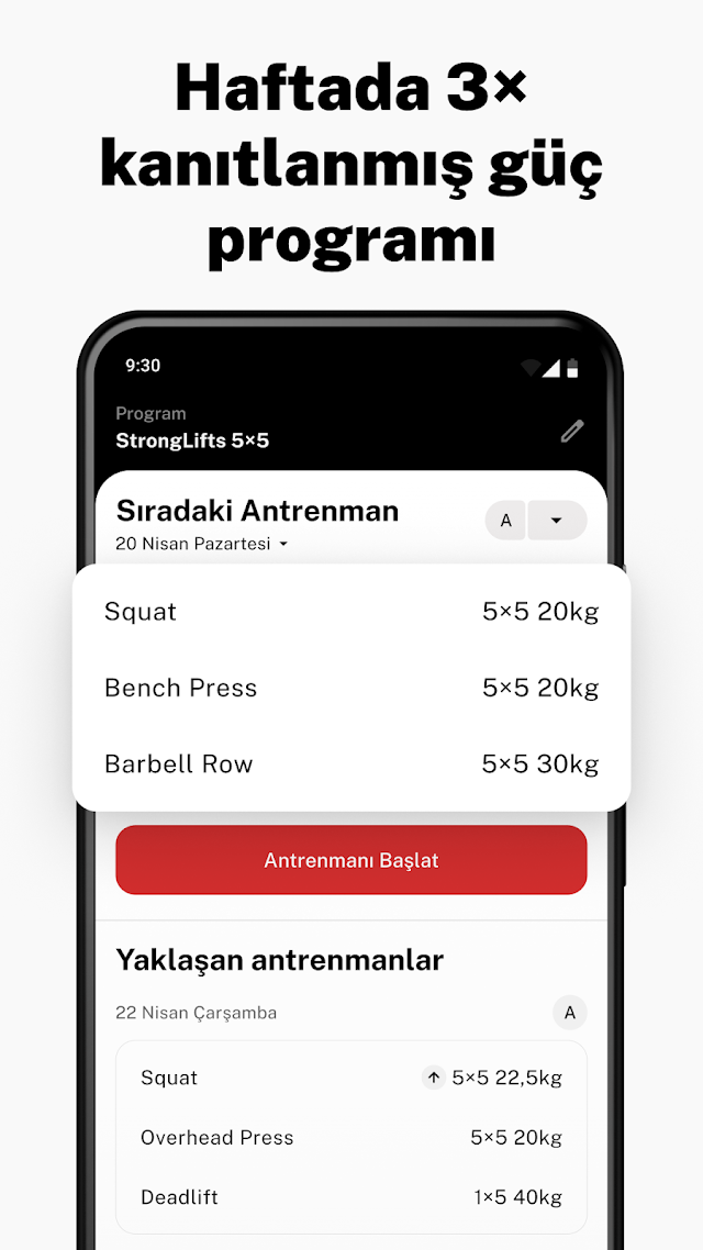 StrongLifts 5x5 Spor Egzersiz Resimleri