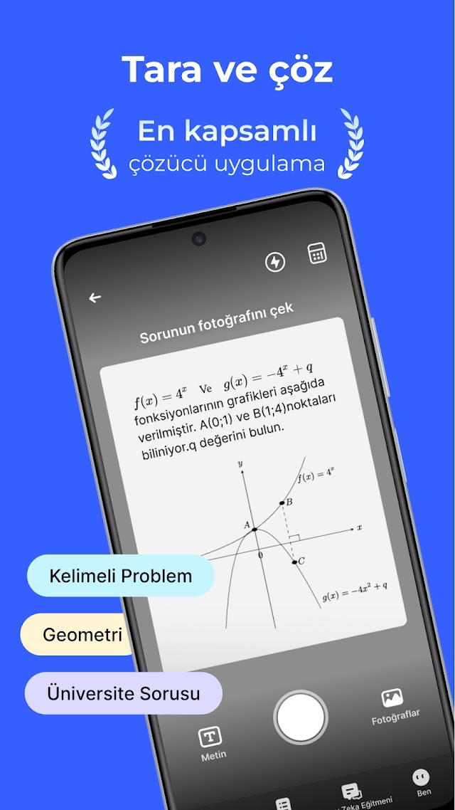 Solvely - Matematik Çözücü Resimleri