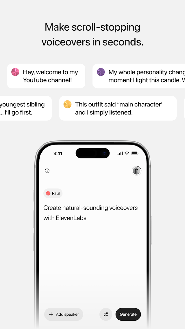 ElevenLabs: AI Voice Generator Resimleri