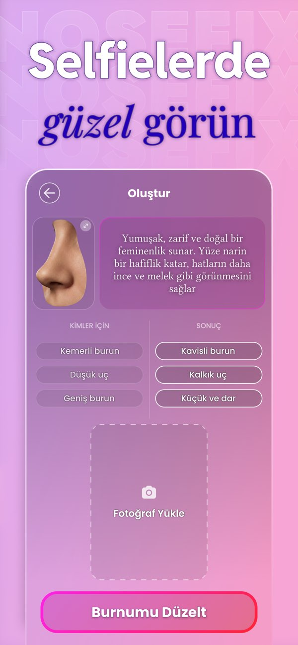 Burun Düzeltme AI: Nosefix Resimleri