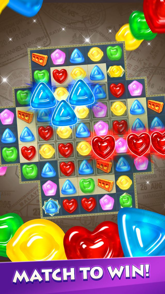 Gummy Drop! Match 3 & Travel Resimleri