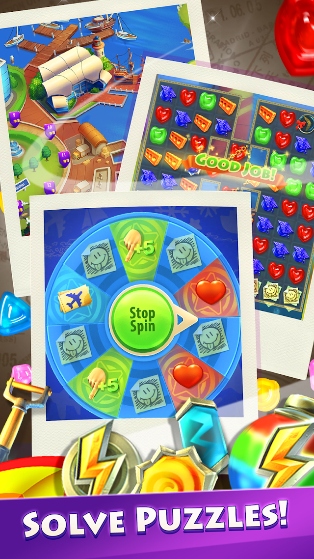 Gummy Drop! Match 3 & Travel Resimleri