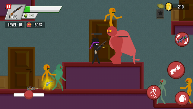 Stick vs Zombies: Platform 2D Resimleri