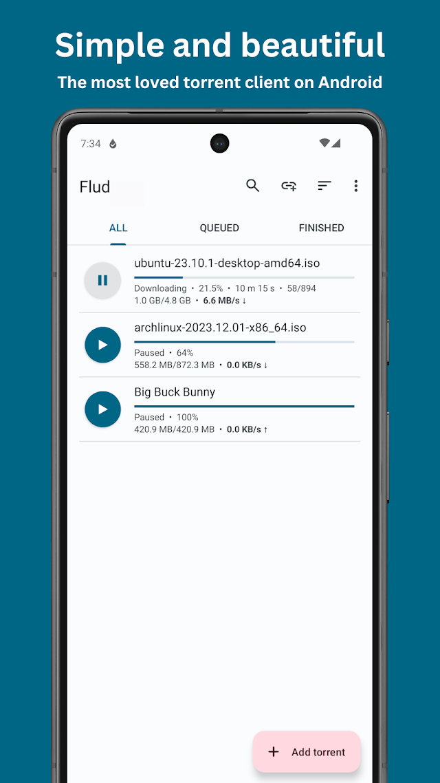 Flud - Torrent İstemcisi Resimleri