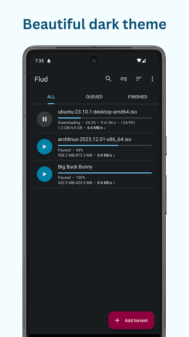 Flud - Torrent İstemcisi Resimleri